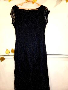 Latin Quarters Floral Self Design Maxi Party Dress