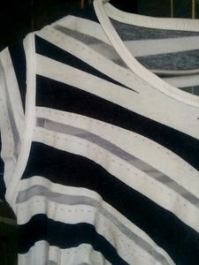 Zebra Print Asymmetrical Tunic Top