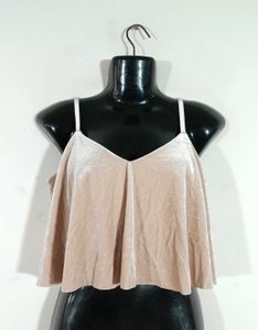 Beige Crop Top For Women's