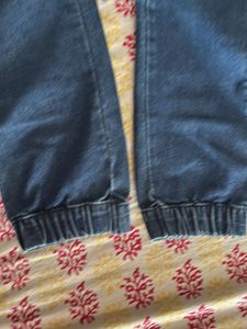 Y&amp;F Girls Denim cuffed Jeans with drawstring