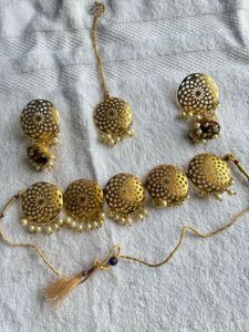 Gold Plated Indian Jewelry Set