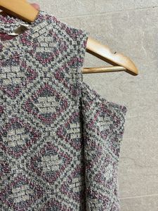 Grey Pink Woollen Dress