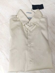 RARE RABBIT satin Beige Shirt