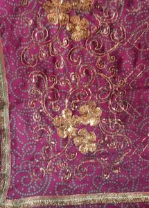 Purple Ethnic Bandhani Saree
