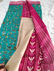 Beautiful Combination Saree With Tag(Unused)