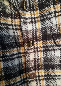 Vintage Plaid Wool Coat