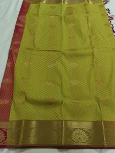 New Half &amp; Half Pattu Saree Without Blouse (Un Used)