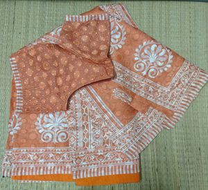 Printed Cotton Saree Combo