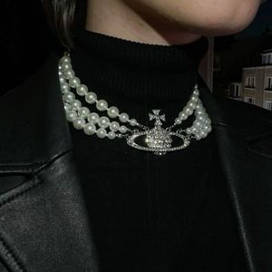 Vivienne Westwood Pearl choker silver necklace Set