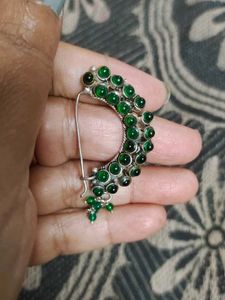 Sterling Silver|92.5| Nath With Green Onyx