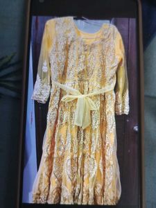 Beautiful Peplum Haldi Dress With Gharara