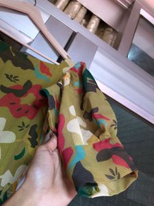 🌷Floral Print Dress fabric georgette and organza