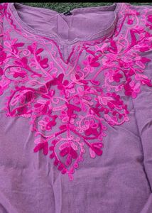 Embroidered Floral Tunic Top
