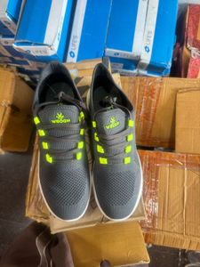 WRONG Gray Neon Accent Sneakers