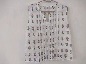Colourful Motif White Tunic