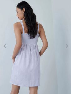 Lilac Gingham Checkered Sundress