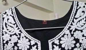Embroidered Black Kurta
