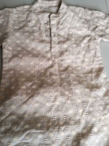 Chikankari Dhoti Kurta Set(12-18 Months)