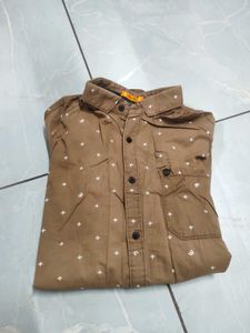 Stylish Brown Patterned Shirt