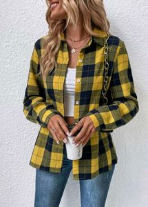Yellow Plaid Flannel Shirt