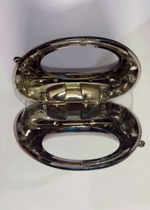 Metallic Circle Clutch