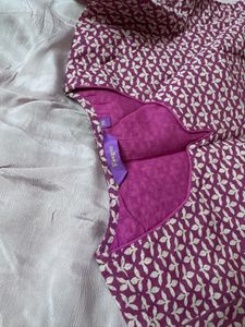 Purple Printed Kurta Top