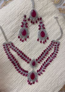 🌸 Pink AD Jewelry Set