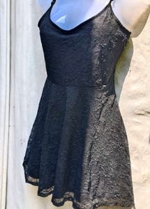 I. Black Lace Mini Dress