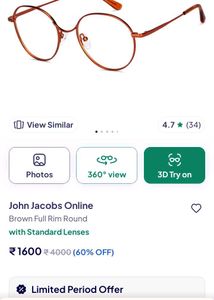 Brand New John Jacobs Eyeglasses