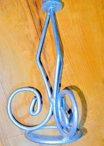 Silver Metal Candle Holder