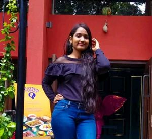 Ruffled Black Long Sleeve Top