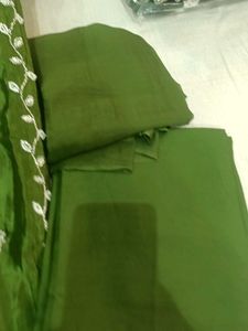Green Embellished Suit Fabric
