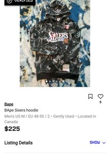 BAPE x Sixers Camo Hoodie limited edition