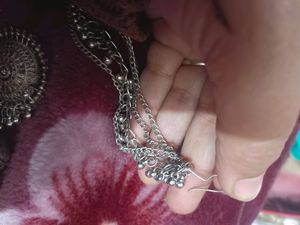 Oxidised Jewel Setwith Maangtikka