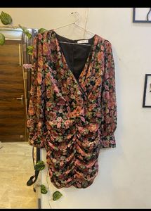 Mango Floral Mini Dress