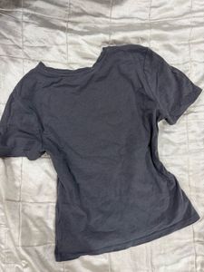 GREY H&amp;M CROPPED TOP