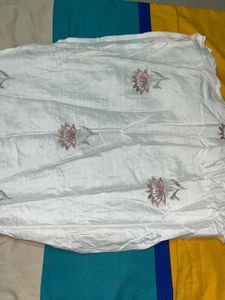 Elegant White Embroidered Kurta