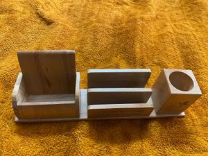 3 In 1 Wooden Desk Organizer