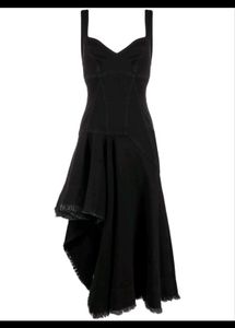Alexander McQueen asymmetric denim dress