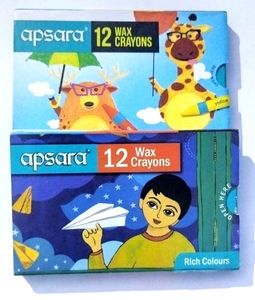 Apsara 12 Wax Crayons Colours