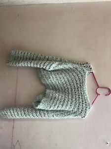 Cropped Fuzzy Knit Sweater