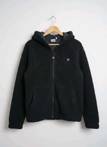 Fila Black Sherpa Hoodie