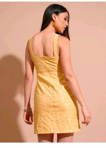 Chic Yellow Floral Mini Dress