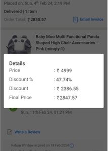 High Chair Support- Panda Shaped, Baby Moo
