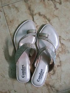 Rose Gold Sparkly Comfort Sandals