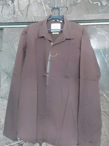 Brown Cotton Shirt