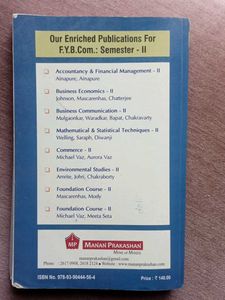 Mathematical &amp; Statistical Techniques - II