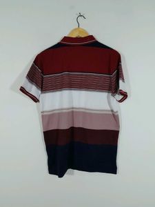Multi Color Strieped Polo T-Shirt For Men&#39;s