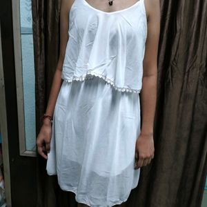 Party Wear White Onepiece