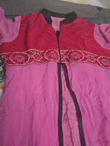 Pink Embroidered Kurta